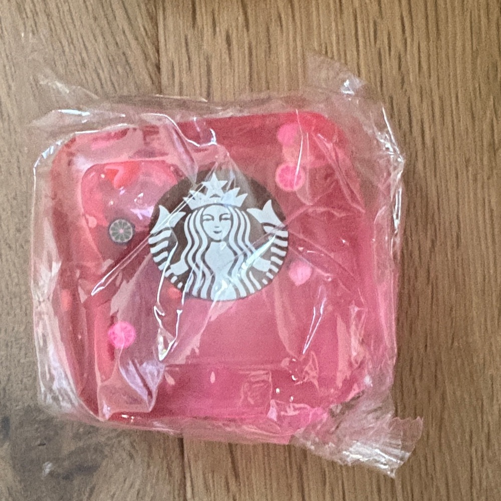 Starbucks Pink squish same size as nice cube. Not sticky. Same as other. New - Picture 1 of 2